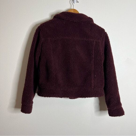 Wild Fable Teddy Jacket Purple women's size Small S - Picture 5 of 7